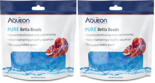 Aqueon Pure Betta Beads Water Care For Unfiltered Aquariums Maintains Clear Water And Helps Breakdown Organic Sludge Blue