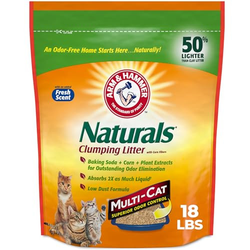Arm & Hammer Naturals Clumping Cat  Litter Odor Control Multi Cat Litter 18 Lb. Bag