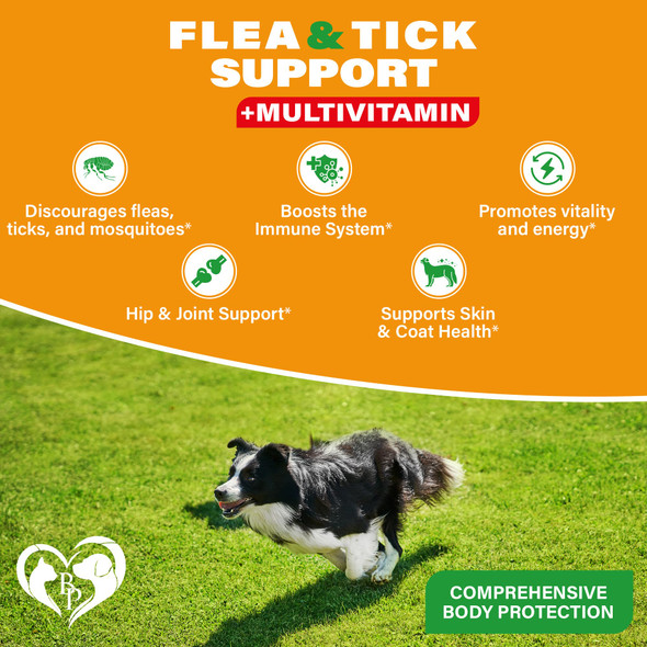 Beloved Pets Flea And Tick Prevention Chewable Pills For Dogs - Revolution Oral Flea Treatment For Pets & Complex Multivitamin -Natural Pest Control & Defense Chews - Small Tablets Made In Usa (10 Oz)