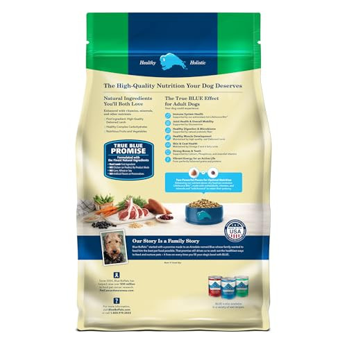 Blue Buffalo Life Protection Formula Adult Dry Dog Food Helps Build And Maintain Strong Muscles Made With Natural Ingredients Lamb & Brown Rice Recipe 30-Lb. Bag