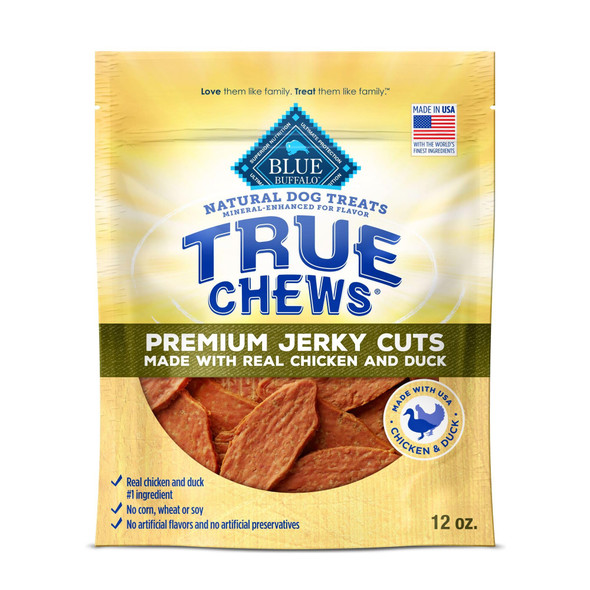 Blue Buffalo True Chews Premium Jerky Cuts Dog Treats Made In The Usa With Natural Ingredients Beef 10-Oz Bag