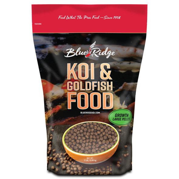Blue Ridge Fish Hatchery Food 14Lb - Koi Food Large 3/16" Growth Formula Goldfish Food Premium Fish Food For Ponds Ponds Fish Food Floating Pond Pellets