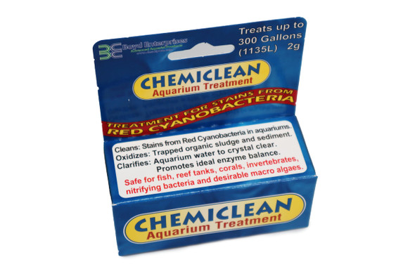 Boyd Enterprises Boyd Chemiclean 2G Treats Up To 300 Gallons - Effective Cyanobacteria Chemi-Clean For Marine & Freshwater Aquariums Safe For Fish Corals & Invertebrates