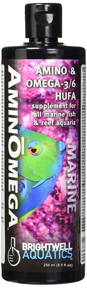 Brightwell Aquatics Aminomega - Amino & Omega - 3/6 Hufa Supplement For All Marine Fish & Reef Aquariums 60-Ml