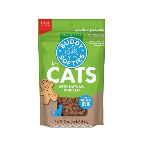 Buddy Biscuits 3 Oz Pouch Of Grain Soft & Chewy Cat Treats Made With Natural Tender Chicken