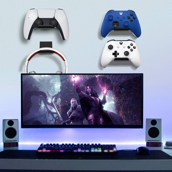 6amLifestyle 4 Pack Controller Holder Stand Built in Anti-Slip Pads for PS5 PS4 Xbox One Switch Pro Gamepad Controller Wall Mount Adhesive/Screws, Universal Controller Accessories Shark 14 Mini 6amLifestyle 4 Pack Controller Holder Stand Built in Anti-Slip Pads for PS5 PS4 Xbox One Switch Pro Gamepad Controller Wall Mount Adhesive/Screws, Universal Controller Accessories Shark 14 Mini