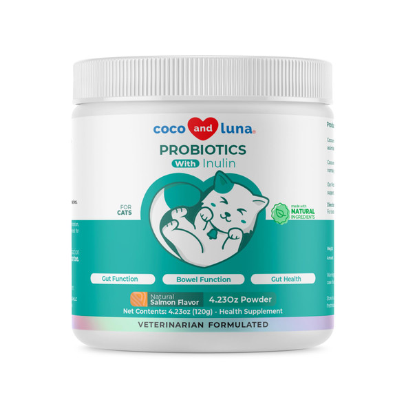 Coco And Luna Probiotics For Cats Ãƒ¢Ã‚Š¬Ã‚‚¬Å’ 4.23Oz/120G Powder - Cat Probiotics And Digestive Enzymes Probiotics Powder Promotes Healthy Stomach And Digestion