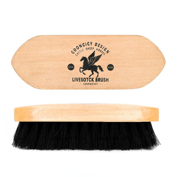 Cooncicy Medium Livestock Brush For Goat Cattle Cow - Horse Brushes For Grooming - Premium Horse Brush For Show Goat Supplies