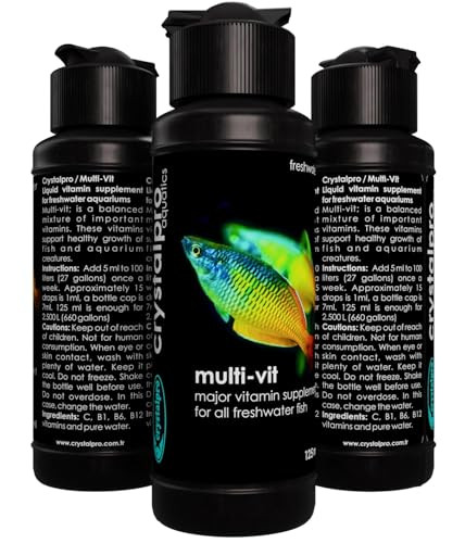 Crystalpro Multi Vit 4.22 Oz - Balanced Multivitamin Supplement For Freshwater Fish - Healthy Water Conditions For Freshwater Aquariums (125 Ml)