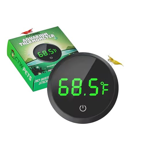 Ctwpets Digital Fish Tank Thermometer Led Display Ãƒšã‚±0.9Ãƒšã‚°F Accuracy For Aquarium Fish Axolotl Turtle