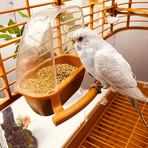 Dqitj 2 Pcs Small Bird Slot Feeder No Mess Cage Hanging Feeder Cup Plastic Food Feeding Box