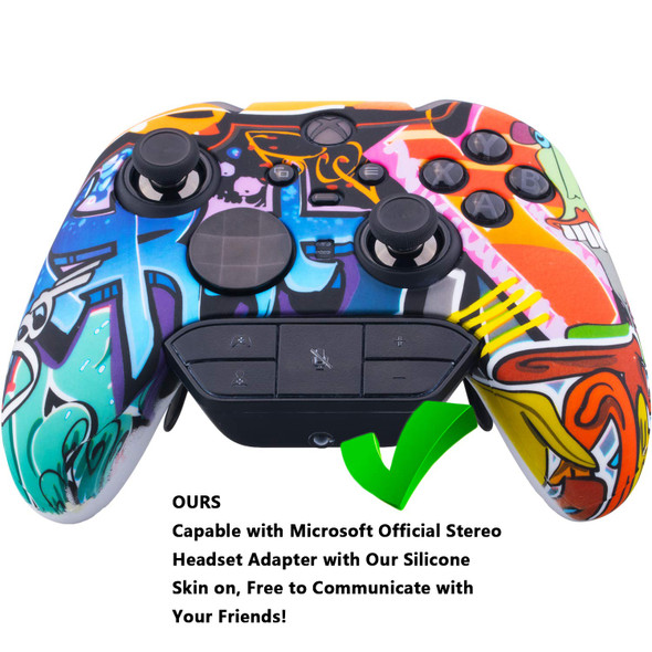 1 x Protective Customize Transfer Print Silicone Cover Skin Cartoon Paints + 6 Thumb Grips Analog Caps for Xbox Elite Series 2 Controller 1 x Protective Customize Transfer Print Silicone Cover Skin Cartoon Paints + 6 Thumb Grips Analog Caps for Xbox Elite Series 2 Controller