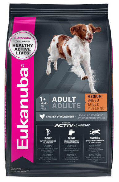 Eukanuba Adult Medium Breed Dry Dog Food 30 Lb Bag