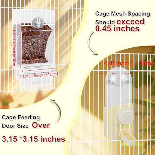 Flying Dove Bring Love To You Automatic No Mess Bird Feeder & Water Dispenser For Cage Parakeet Cage Accessories Bird Water Feeder For Parrots Cockatiels Budgies Finches Canaries