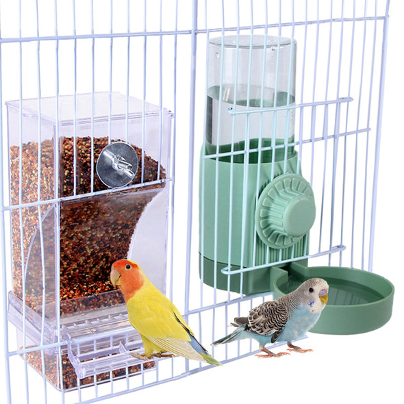 Flying Dove Bring Love To You No Mess Bird Feeder Water Dispenser For Cage Parakeet Cage Accessories Automatic Bird Water Feeder For Parrots Cockatiel Budgies Finches (Feeding Doors Over 3.15 3.15 Inch)