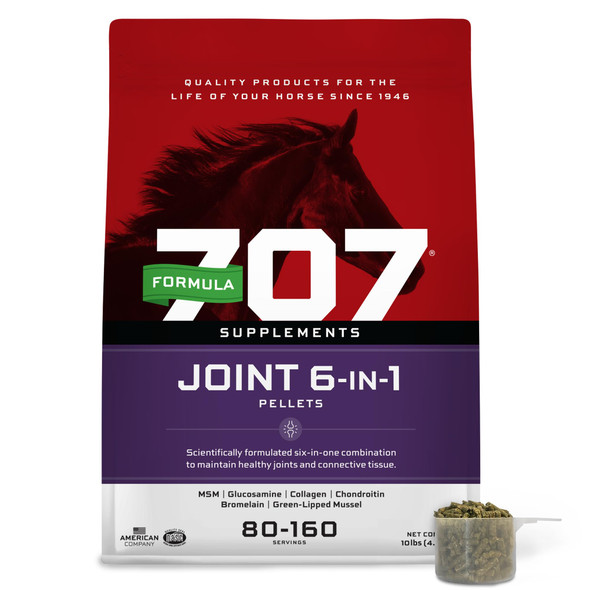 Formula 707 Joint 6In1 Equine Supplement 5 Lb Bag - Support For Joint Integrity And Inflammatory Response In Horses - Green-Lipped Mussel Msm Glucosamine Chondroitin & Collagen