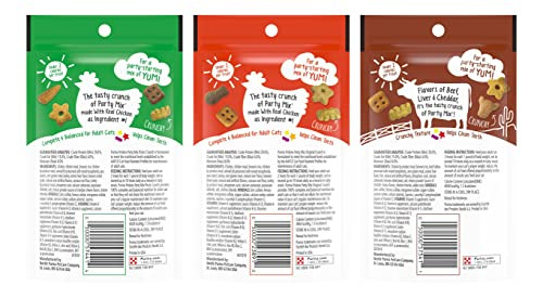 Friskies Friskies Purina Party Mix Cat Treats Variety Pack 1 Pouch Picnic Crunch 1 Pouch Original Crunch 1 Pouch Wild West Crunch 2.1 Ounce Pouches (Pack Of 3)