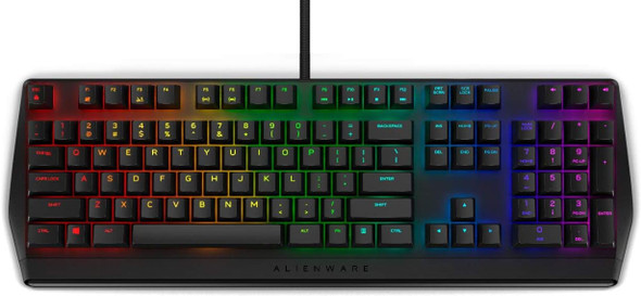Alienware USB Low-Profile RGB Gaming Keyboard AW410K: Alienfx Per Key RGB LED - Cherry MX Brown Switches