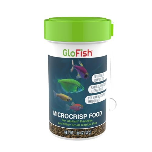Glofish Microcrisp Food Nutritionally Complete Food For Small Tropical Fish 1.38 Ounces