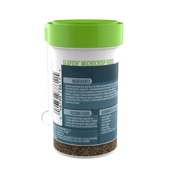 Glofish Microcrisp Food Nutritionally Complete Food For Small Tropical Fish 1.38 Ounces