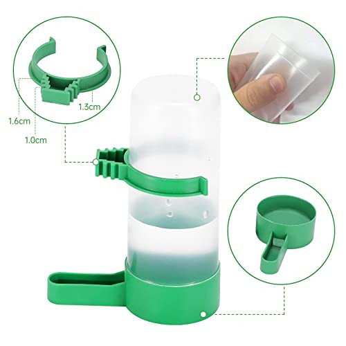 Gosear Bird Water Dispenser For Cage 4Pcs Water Bowl 140Ml Automatic No Mess Gravity Feeder Watering Supplies For Pet Parrot Parakeets Cockatiel Budgie Lovebirds And Other Birds