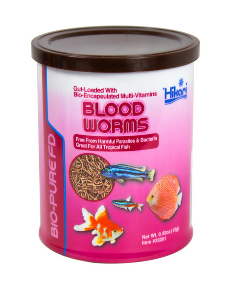 Hikari Bio-Pure Ze Dried Blood Worms For Pets 0.42-Ounce