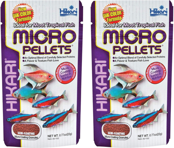Hikari Tropical Semi-Floating Micro Pellets Fish Food 0.77 Oz (22G)