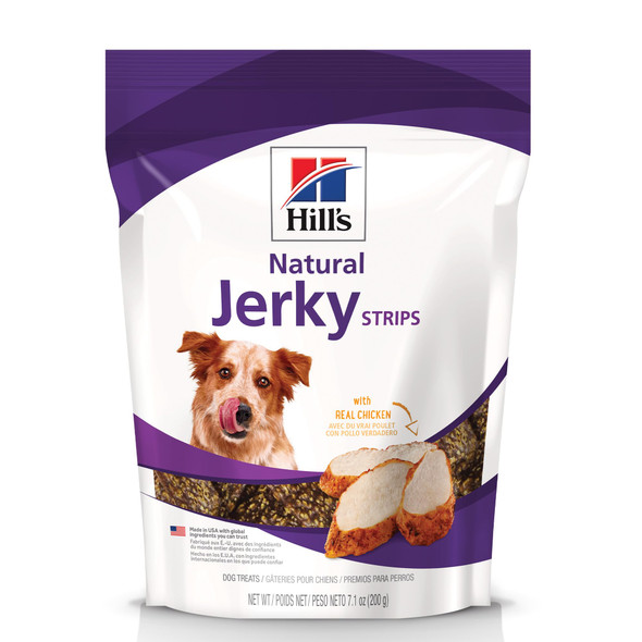 Hill'S Natural Jerky Strips All Life Stages Great Taste Dog Treats Beef 7.1 Oz Bag