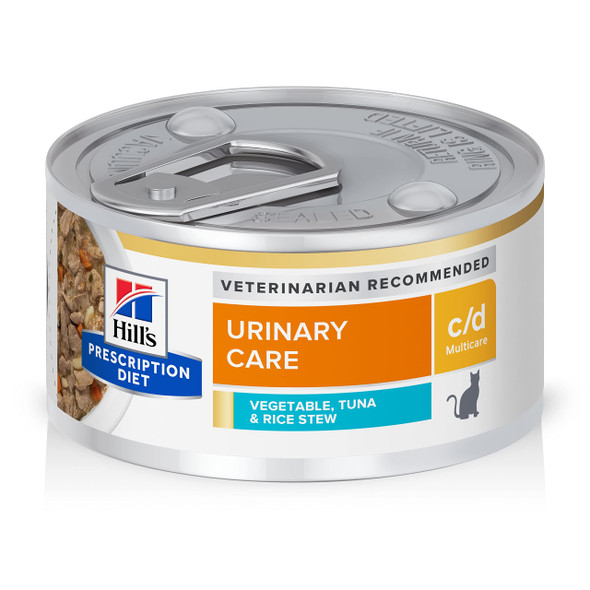 Hill'S Prescription Diet C/D Multicare Urinary Care Tuna & Vegetable Stew Wet Cat Food Veterinary Diet 2.9 Oz. Cans 24-Pack