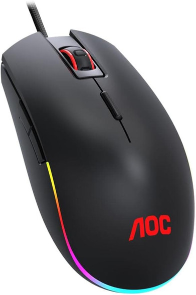 AOC Gaming RGB Gaming Mouse, NVIDIA Reflex Analyzer Compatible, Low Input Lag, OMRON (L&R) Switches, 5000 DPI, Customizable Buttons and On-The-Fly DPI Change, Light FX RGB, GM500 AOC Gaming RGB Gaming Mouse, NVIDIA Reflex Analyzer Compatible, Low Input Lag, OMRON (L&R) Switches, 5000 DPI, Customizable Buttons and On-The-Fly DPI Change, Light FX RGB, GM500