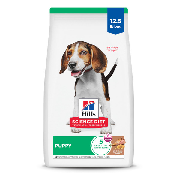 Hill'S Science Diet Puppy Puppy Premium Nutrition Dry Dog Food Lamb & Brown Rice 25 Lb Bag