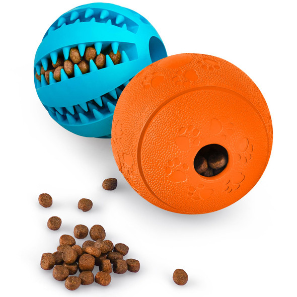 Hippih Dog Puzzle Toy 2 Pack Interactive Dog Toys For Treat Dispensing Durable Puppy Toys For Teething Dog Treat Ball For Teeth/Slow Feeder/Iq Training/Playing Blue-2.75Ãƒ¢Ã‚Š¬Ã‹Å“Ã£¢Ã‚Š¬Ã‚Ž¢ Green-3.14Ãƒ¢Ã‚Š¬Ã‹Å“Ã£¢Ã‚Š¬Ã‚Ž¢
