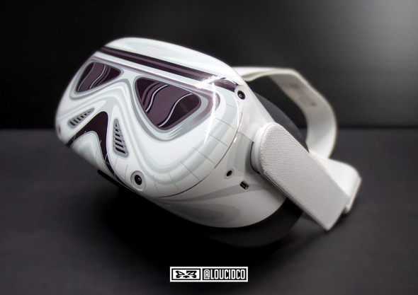 Star Storm Helmet Troop Skin Wrap Decal for Oculus Quest 2 Vinyl and Easy to Apply - Detailed Video Instructions, White Star Storm Helmet Troop Skin Wrap Decal for Oculus Quest 2 Vinyl and Easy to Apply - Detailed Video Instructions, White