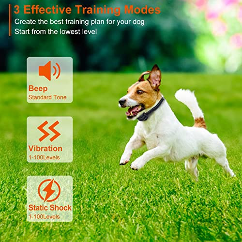 Imountek Dog Training Collar For LargeMediumSmall Dogs Dog Shock Collar With Remote 3280Ft Rechargeable Electronic Dog Training Collar With 3 Modes Beep Vibration Shock For Small Medium Large Dog