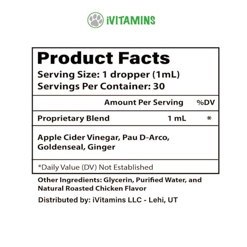Ivitamins Cat Antibiotic For Infections Utis Respiratory Moments Cold & Allergies Antibiotics For Cats Of All Ages & Breeds Chicken Flavor 1 Fl Oz (1)