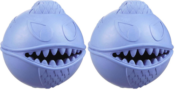 Jolly Pets Monster Ball Bouncing Dog Toy/Treat Holder 2.5 Inches Blue