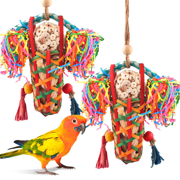 Katumo Bird Toys Parakeet Toy Cockatiel Shredding Toys Conure Foraging Sola Toys For Conure Cockatiel Parakeet Lovebird Small To Medium Birds