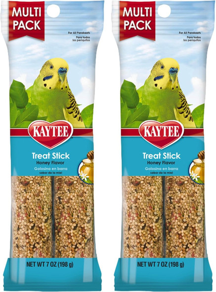 Kaytee Forti-Diet Pro Health Honey Pet Bird Treat Sticks For Parakeets 2 Bars 7 Ounce (Pack Of 2)