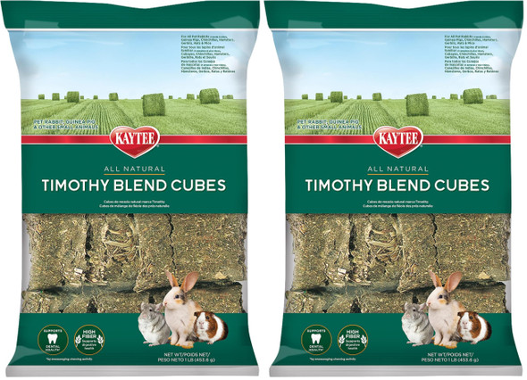 Kaytee Timothy Hay Blend Cubes For Pet Rabbits Guinea Pigs Chinchillas And Other Small Animals 1 Pound
