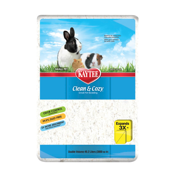 Kaytee Clean & Cozy White Paper Bedding Made For Small Animals 49.2 Liters