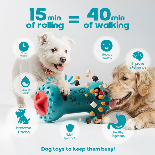 Knitly Interactive Dog Toys Adjustable Treat Dispensing Toy To Keep Them Busy Dog Enrichment For Brain Stimulation & Cognitive For Puppy Puzzle To Reduce Boredom - Ideal For Cats And Dogs