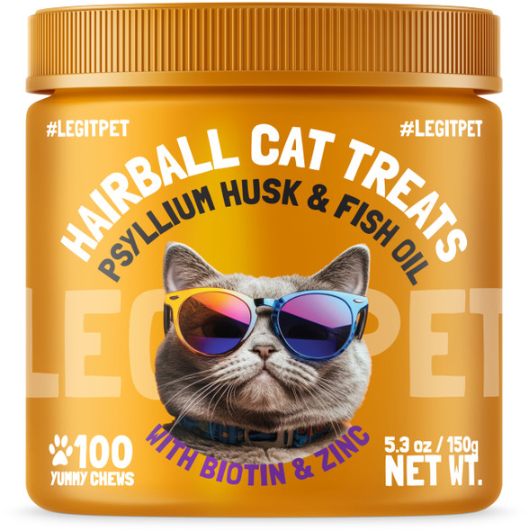 Legitpet Multivitamin Cat Treats Vitamins For Indoor Cats Skin & Coat Digestion Immunity Mobility Heart & Brain Support Supplements For Overall Cat Health With Vitamins A B C D E And Biotin 100 Yummy Chews
