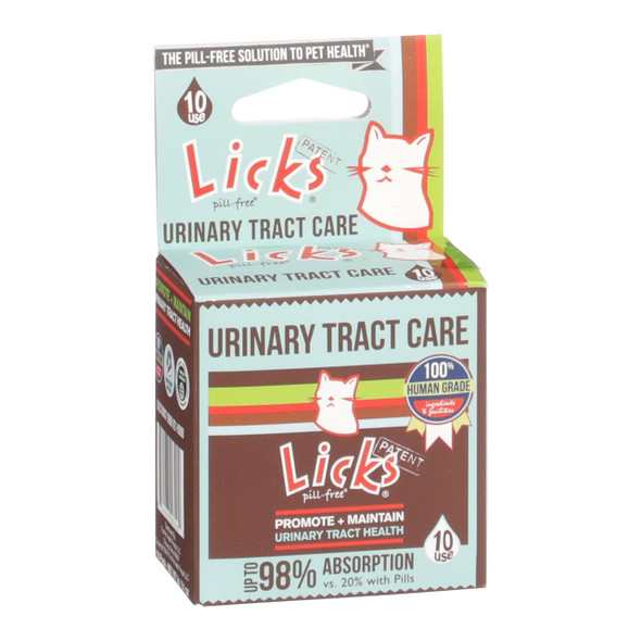 Licks Pill Cat Urinary Tract Care - Cat Uti Care And Prevention Gel Packets - Urinary Tract Infection Supplement For Cats - Omega 3 Fish Oil And L-Lysine Supplement - Gel Packets - 10 Use