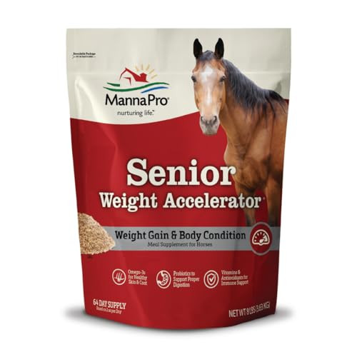 Manna Pro Weight Accelerator For Senior Horses Ãƒ¢Ã‚Š¬Ã‚‚¬Å’ Weight Gain And Muscle Support Supplement With Omega 3 Fatty Acids And Flaxseed Ãƒ¢Ã‚Š¬Ã‚‚¬Å’ High-Calorie Feed Topper For Horses Ãƒ¢Ã‚Š¬Ã‚‚¬Å’ 8 Lb Bag