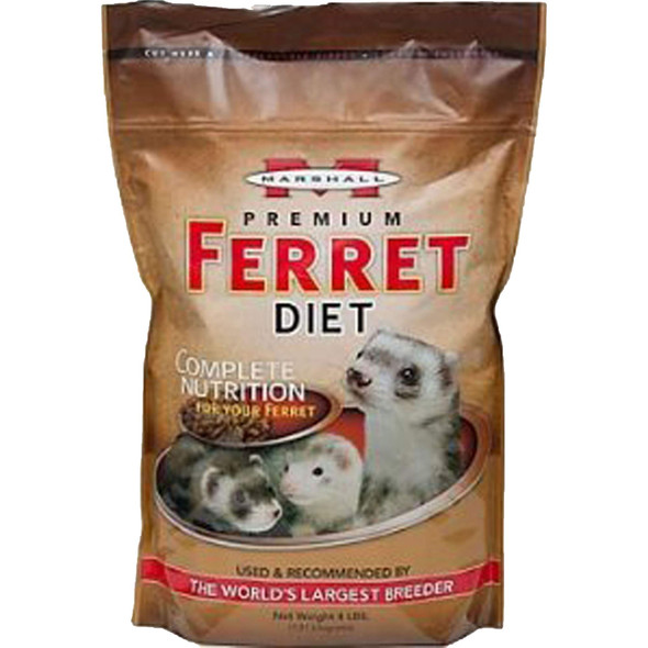 Marshall Pet Products Marshall Premium Ferret Diet Dry Food Ãƒ¢Ã‚Š¬Ã‚‚¬Å’ 4 Lbs Ãƒ¢Ã‚Š¬Ã‚‚¬Å’ Supports Digestion Energy & Muscle Maintenance Ãƒ¢Ã‚Š¬Ã‚‚¬Å’ Balanced Small Animal Food With Vitamins & Essential Minerals