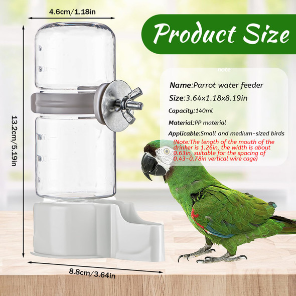 Mdakego 2 Pcs Automatic Bird Feeder And Drinker Set Hanging Bird Food Bowl Suitable For Parrots Cockatiels Budgies Rats Hamsters