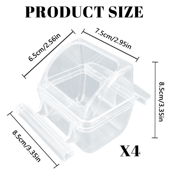 Mdakego 2 Pcs Bird Feeder Water Dispenser Bird Feeder And Drinker Set Automatic Bird Feeder For Cage Hanging Bird Food Bowl Bird Cage Accessories For HamstersPigeonsParrot