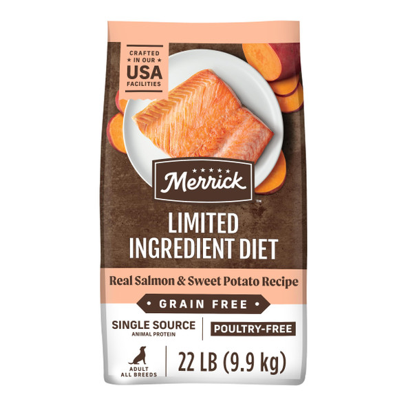 Merrick Limited Ingredient Diet Grain Dry Dog Food Premium And Healthy Kibble Salmon And Sweet Potato - 22.0 Lb. Bag