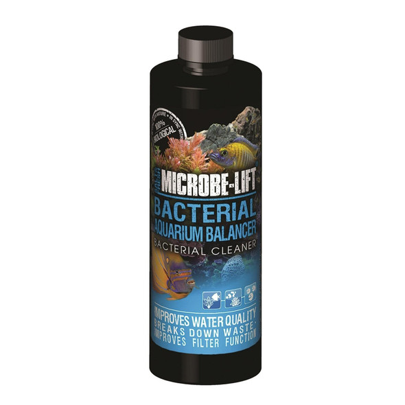 Microbe-Lift Bacterial Cleaner And Balancer For Salt And Fresh Water Tanks And Aquariums Reduces Organic Waste And Prevents Tank Syndrome 8 Ounces