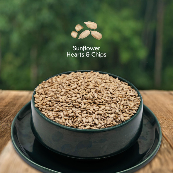 Morning Song Sunflower Hearts & Chips Wild Bird Food No Mess Sunflower Seeds For Birds 5.5-Pound Bag